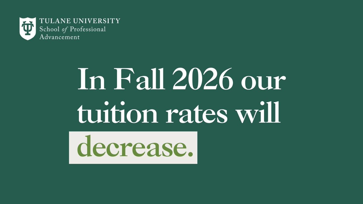 Tulane School of Professional Advancement tweet media