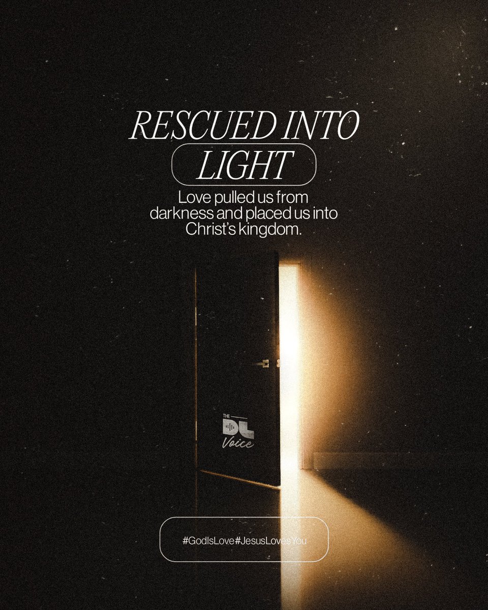 TheDLvoice's tweet image. Rescued from darkness.
Transferred into light.
That’s love at work.

#WhatIsLove
#GodIsLove
#JesusLovesYou