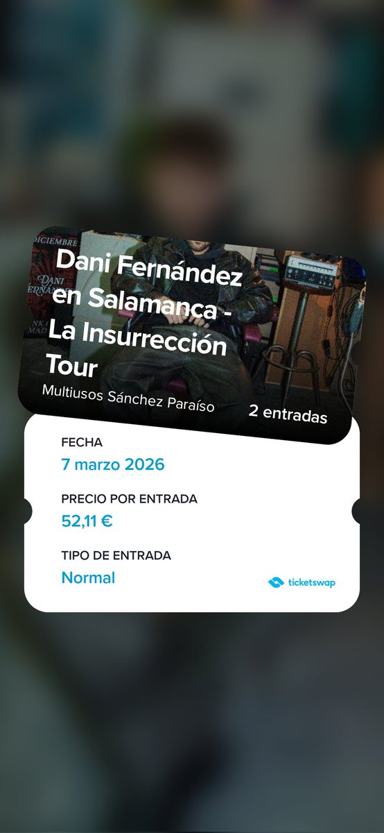 Off_Power's tweet photo. 🚨🚨 #URGENTE 🚨🚨
Se venden 2 Entradas para el concierto de Dani Fernández en Salamanca para este Sábado Dia 7/03 a las 21:30h.
#DaniFernandez #Entradas #Salamanca #LaInsurreccionTour

https://t.co/eauM1pjAzF https://t.co/tsrW624BIS