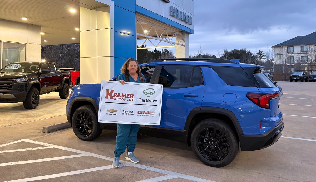 KramerAutoplex's tweet image. Big congratulations to Georgene on her stunning new #GMCTerrain! Huge shout-out to Eric Crawford for making it happen.
🖥️ Website link: bit.ly/4sxXgL9
#Kramer #KramerAutoplex #LivingstonTX #NewCars #PreOwnedCars #KramerGMC