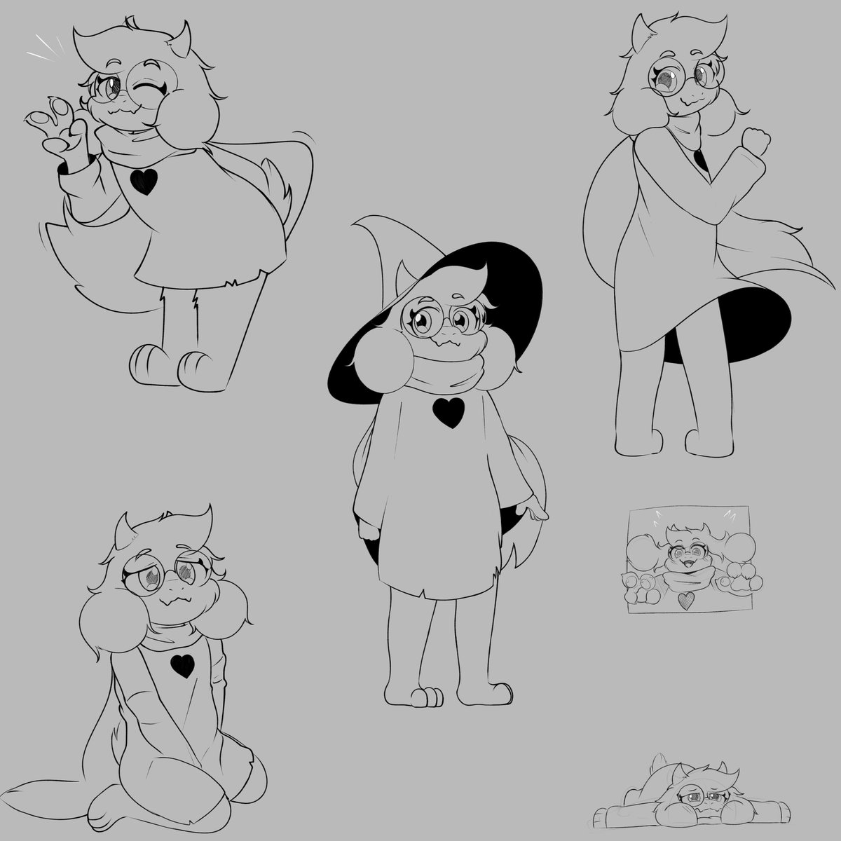 mrpopcornpops's tweet photo. Old ralsei doodles #ralsei https://t.co/BxduATMvGg