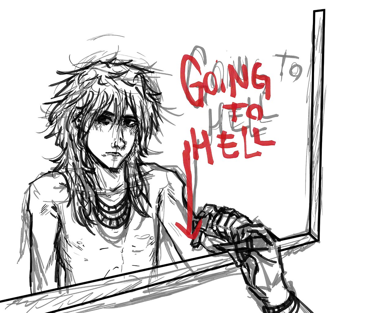 notpocci's tweet image. Izzy!! 
Cuando paso el dibujo d la computadora hacia el celular los colores cambian mucho!! 😭😭
#gnr #izzy #fanart