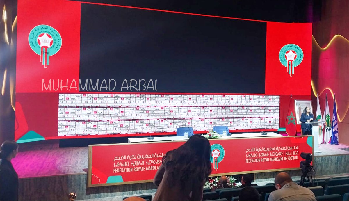 arbaimohamed's tweet photo. استعدادات لحفل تقديم محمد وهبي مدرب للمنتخب المغربي مكان وليد الركراكي .. mohamed ouahbi ,, Walid Regragui https://t.co/IeXpXai3VO