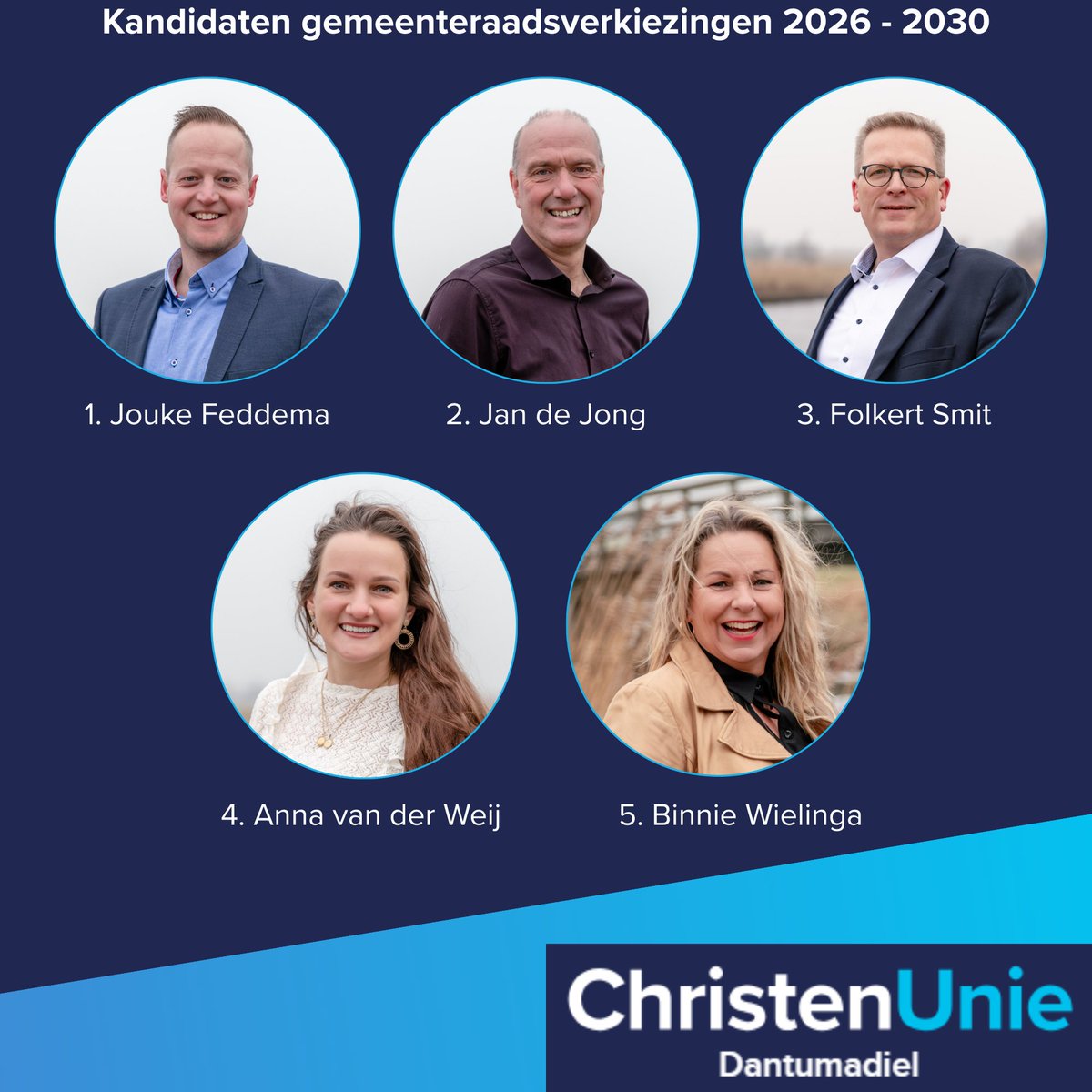 It giet oan! 

Mei fertrouwen foarút, foar #Dantumadiel, foar de #mienskip en foar it goede!

Vul de stemwijzer in en laat woensdag 18 maart van je horen!

stemwijzer.nl

Bekijk ons verkiezingsprogramma: dantumadiel.christenunie.nl/verkiezingspro…

#CUDantumadiel #GR2026 #ChristenUnie