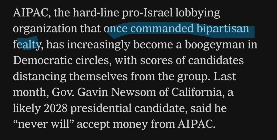 HumbledUSA's tweet photo. The greater concern is that AIPAC could have ever been considered a “Bipartisan Stalwart”, rather than a launderer of dirty money. By the time the left takes a stand against this filth, Israel will be our new sovereign. https://t.co/650RWPpJPD