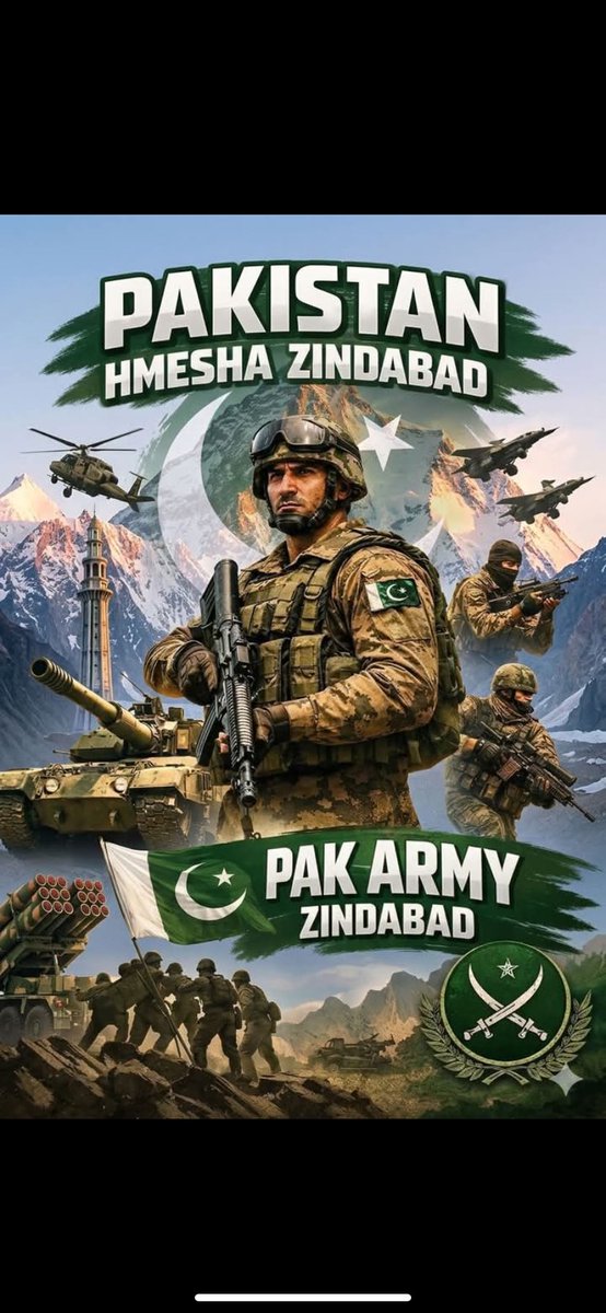 صرف تین گھنٹے میں انڈیا اور ایک رات میں پانچ ہزار سالہ تاریخ والوں کی تاریخ سیدھی کرنے والے جوانوں کو 
دنیا پاک فوج کے نام سے جانتی ہے
⚔️🇵🇰⚔️