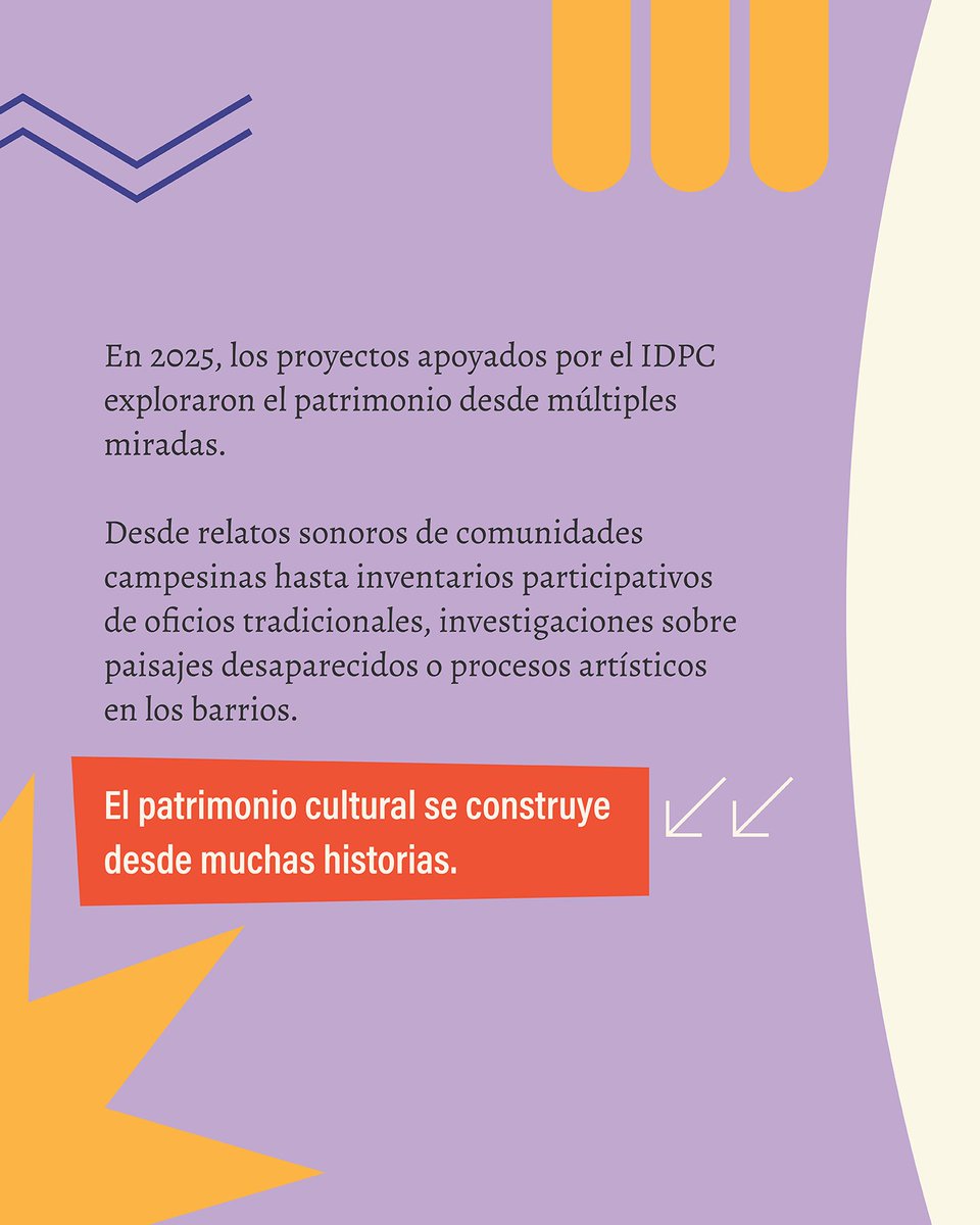 Patrimoniobta's tweet photo. 1/2
Las historias del patrimonio de Bogotá también nacen en los barrios, en los oficios que pasan de generación en generación y en las memorias que las comunidades siguen contando. 🏙️🌳⛲️
A través del Programa Distrital de Estímulos, el IDPC abre 7 convocatorias para este 2026. https://t.co/kniSyWu1Ry