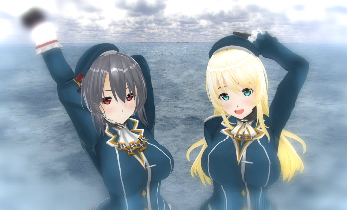 おはようございます

今日は通院日。待合室はインフルとかが恐いですねｗ

スクショは高雄・愛宕さんの重（おっぱい）巡洋艦コンビで！

#艦これ　
#COM3D2