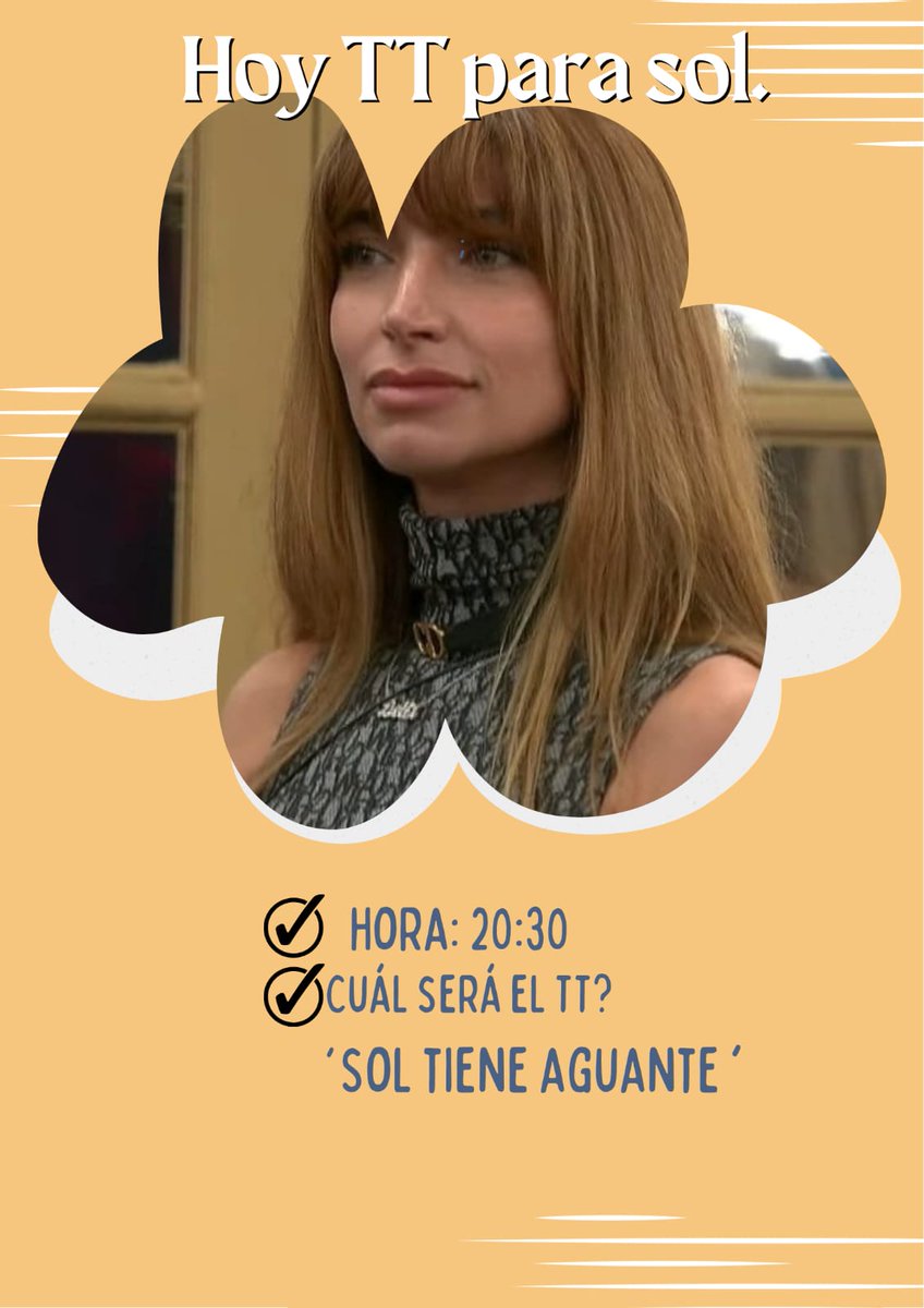 Support_Solange's tweet photo. Solangistas para está noche organizamos otra tendencia, están invitados a participar si apoyan a Sol.

Recuerden no usar emojis, ni números. Y dar republicaciones! 

SOL TIENE AGUANTE 

#TeamSol https://t.co/zH5XpXB78k