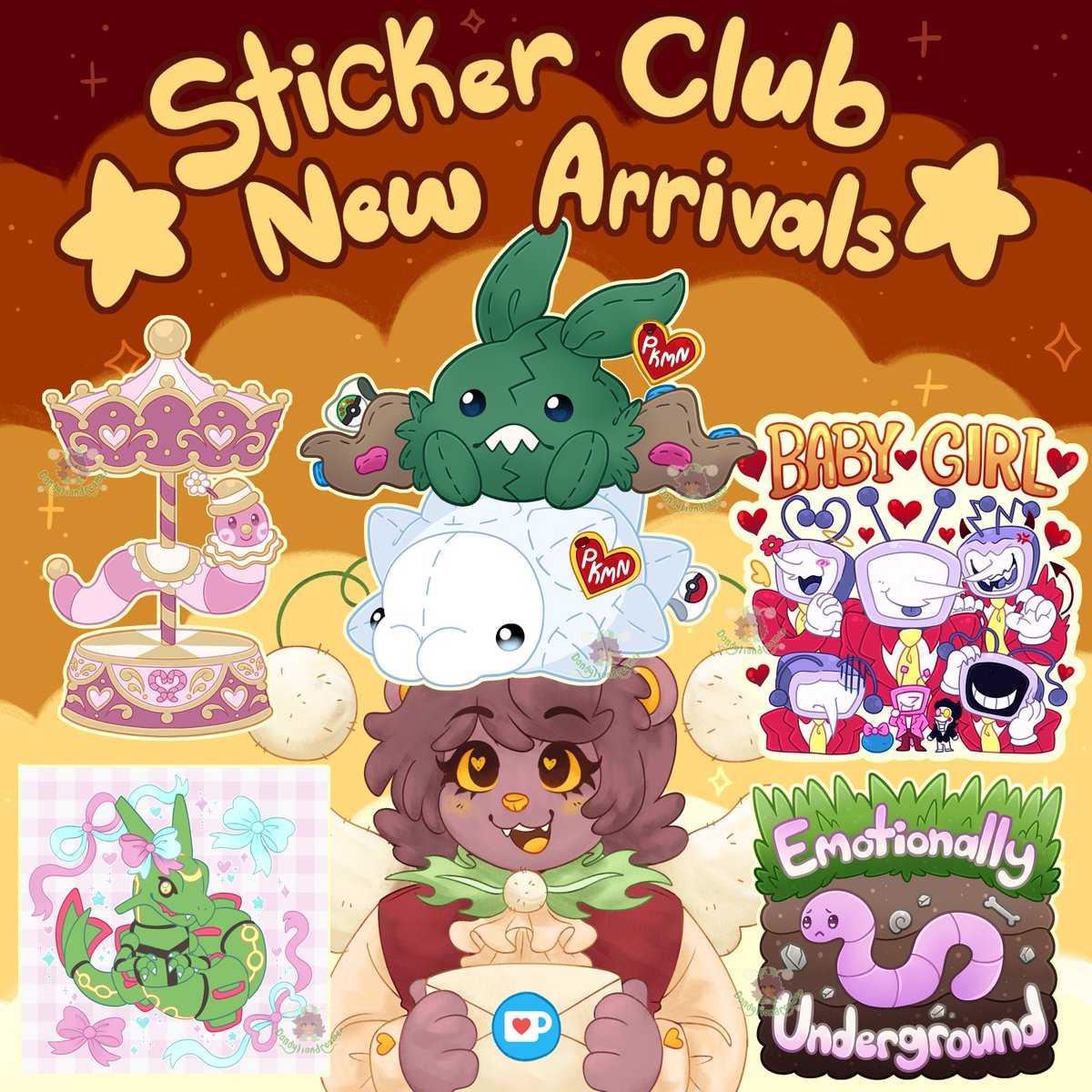 dandyliondreamr's tweet photo. My Sticker Club has New Arrivals! Check below to join :D

#pokemon #tenna #deltarune https://t.co/AwUymG9mqI