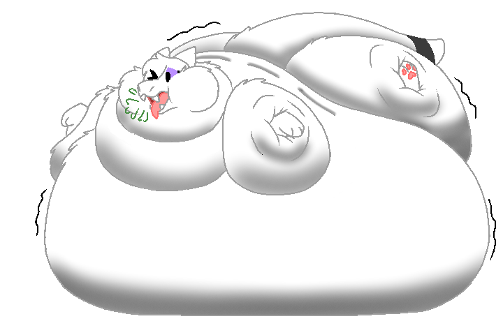 AWhiteDerg's tweet photo. Winter was a menace to my waistline and my body (also paws moment) https://t.co/dOdoot81Ge
