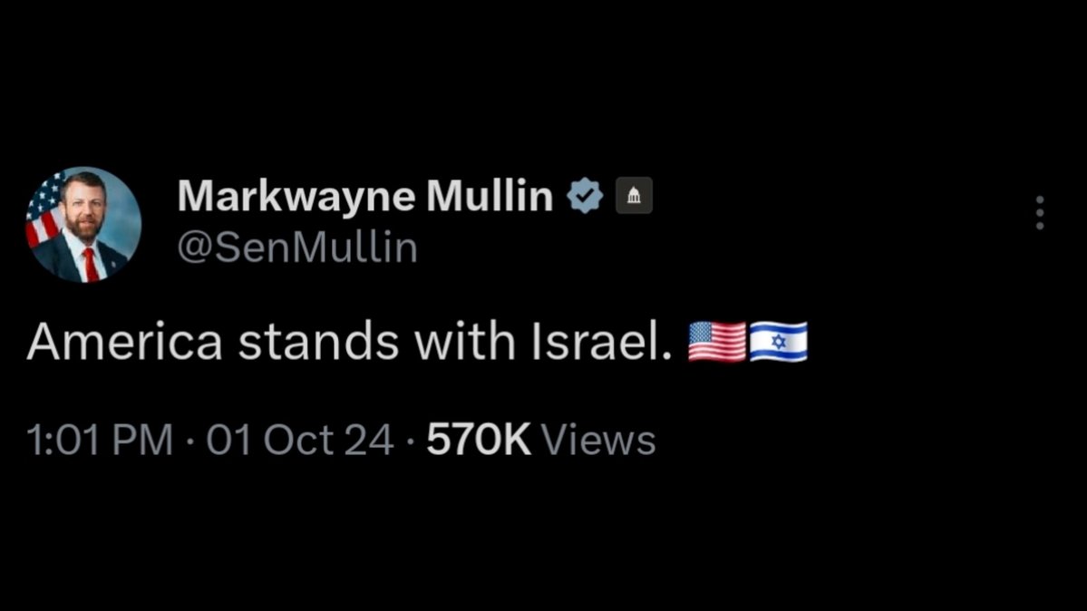 EvanAKilgore's tweet image. Senator Markwayne Mullin was just announced to replace Kristi Noem as DHS Secretary.

He is a MASSIVE Zionist.

We are cooked.