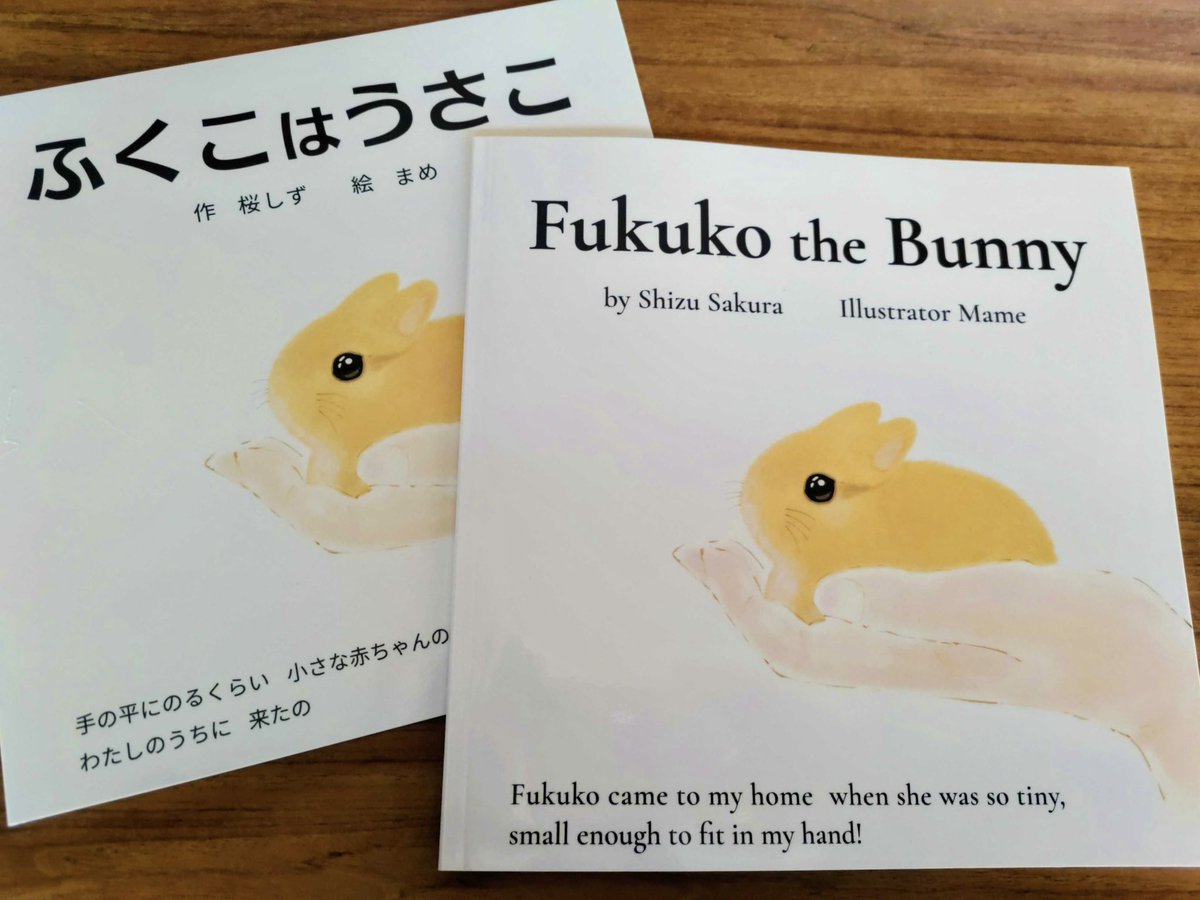 桜しず著・イラスト まめ
の『ふくこはうさこ』【英語版ペーパーバック】が出版されました🙌🏻🎉✨
コンプリートです🌈

A＋コンテンツも英語仕様✨

なんと昨日の時点で２位。
凍結中の桜しずさんに代わって紹介いたします〜！
本は↓