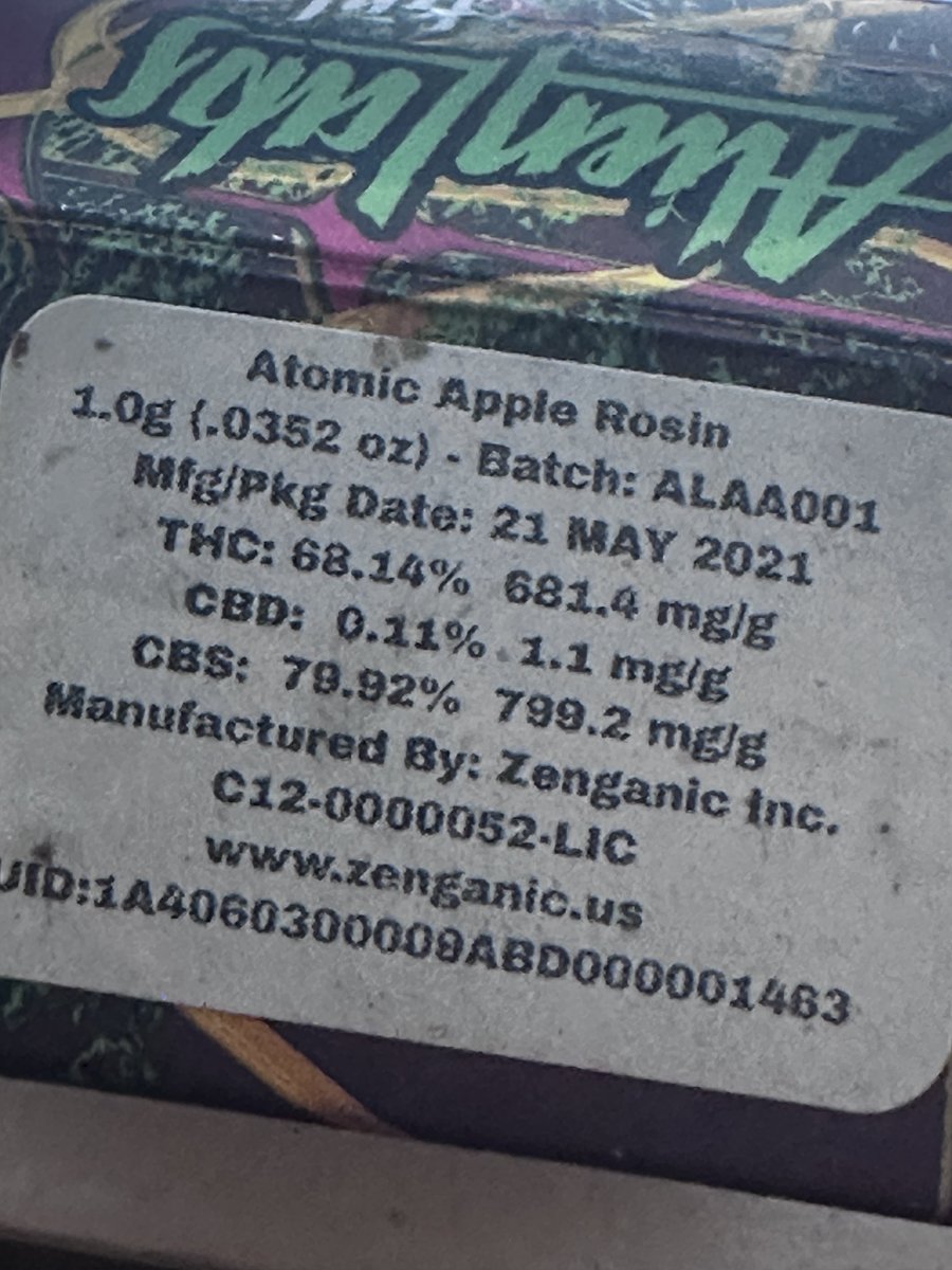 chewberto420's tweet photo. @alienlabsTED Did I tell you I pulled this outta the freeze and dabbed this a week back or so, and it was still terpy? Look at the date close to 5 years https://t.co/aaFT92leV3