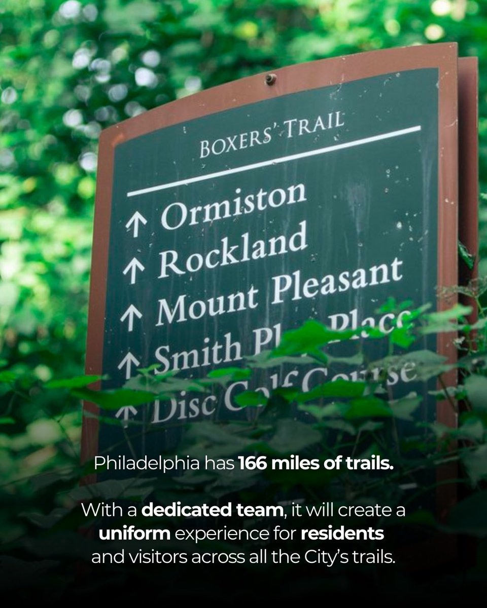 We are excited to announce <a href="/PhilaParkandRec/">Philadelphia Parks & Recreation</a> are creating a full-time crew dedicated to maintaining our City’s trails!

🥾 This Summer, crews will tend to trails from the Wissahickon to Pennypack, ensuring that runners, bikers, and dog walkers have a safe and enjoyable experience.