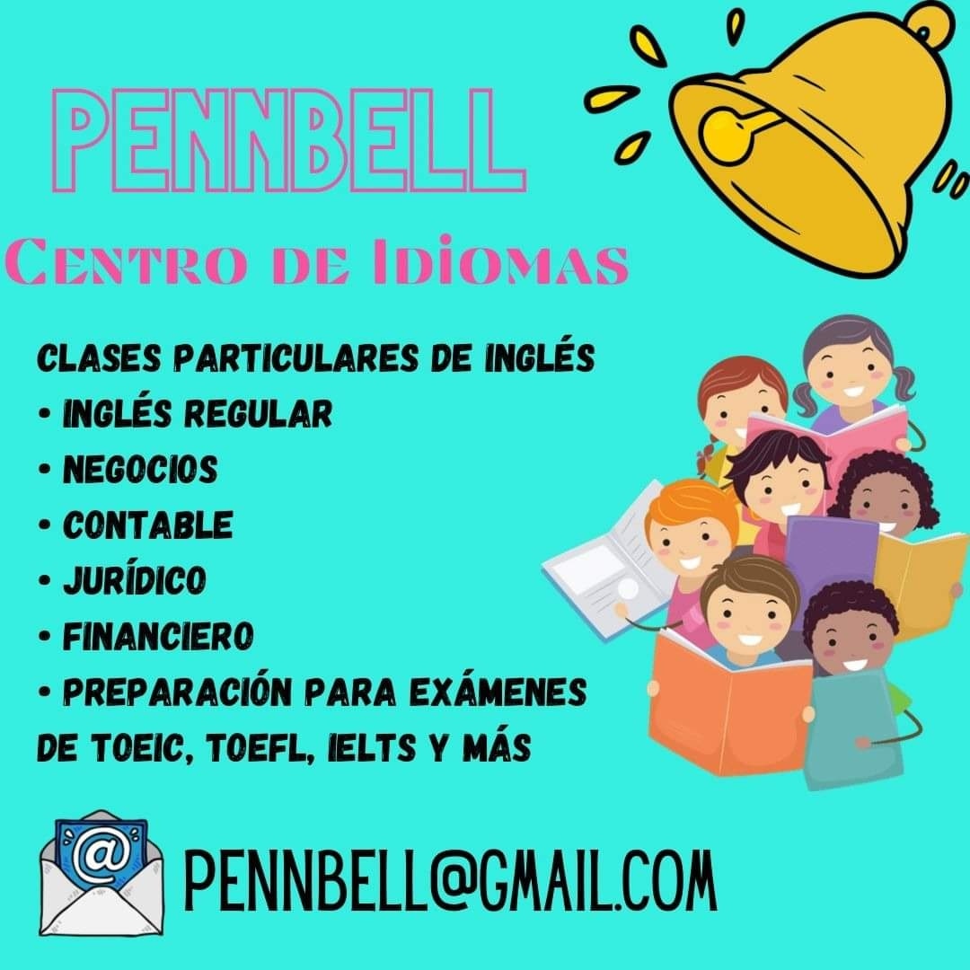 Amigos, necesito de su ayuda (un RT y me gusta). Tengo pocos alumnos en este momento y yo mantengo mi hogar. Se los agradecería mucho. 🙏

🟡 Profesora de inglés certificada con más de 25 años de experiencia ofrece CLASES PARTÍCULARES DE INGLÉS ONLINE.

#WhatsApp+584126031500
