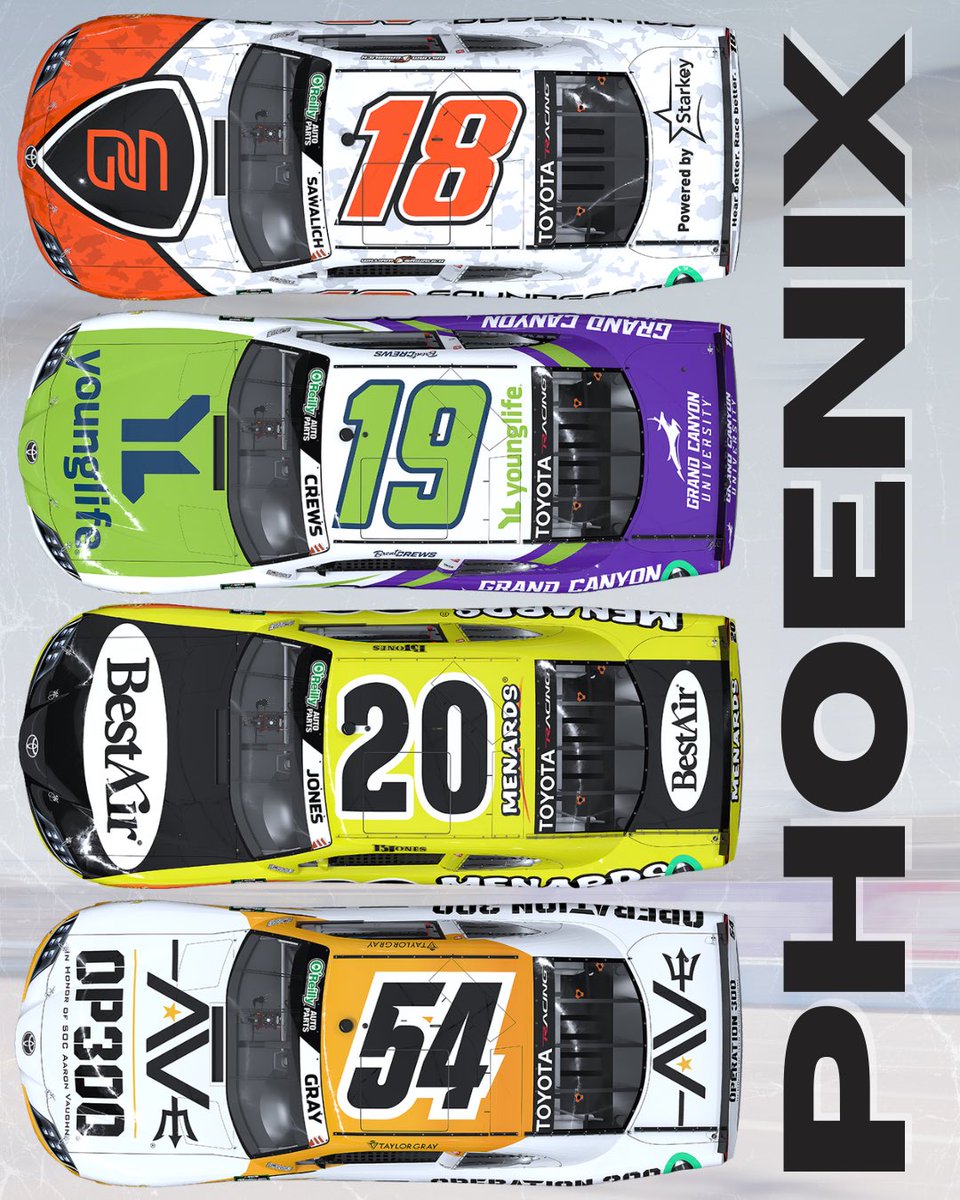 Paint Scheme Preview:  <a href="/NASCAROReillyAP/">NASCAR O’Reilly Auto Parts</a> schemes for Saturday’s race <a href="/phoenixraceway/">Phoenix Raceway</a>!