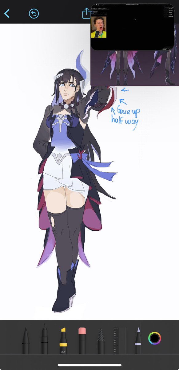 hysilens doodle— i will eventually continue my work in progress art