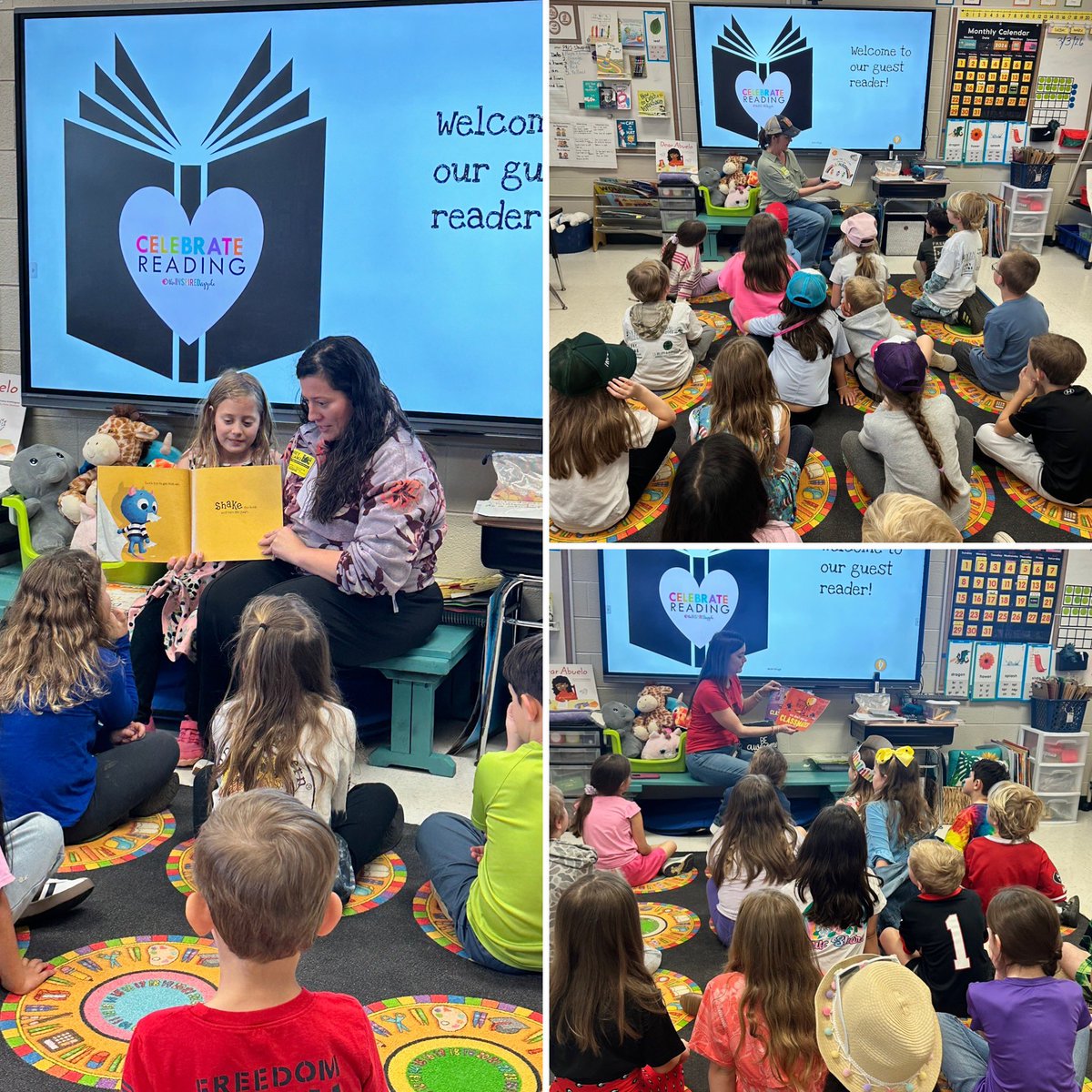 CrockerMama's tweet photo. We have loved having guest readers come to celebrate Read Across America @MVESGainesville ! Thank you volunteers!! #readingrocks #funinfirst https://t.co/56txhgn9M3