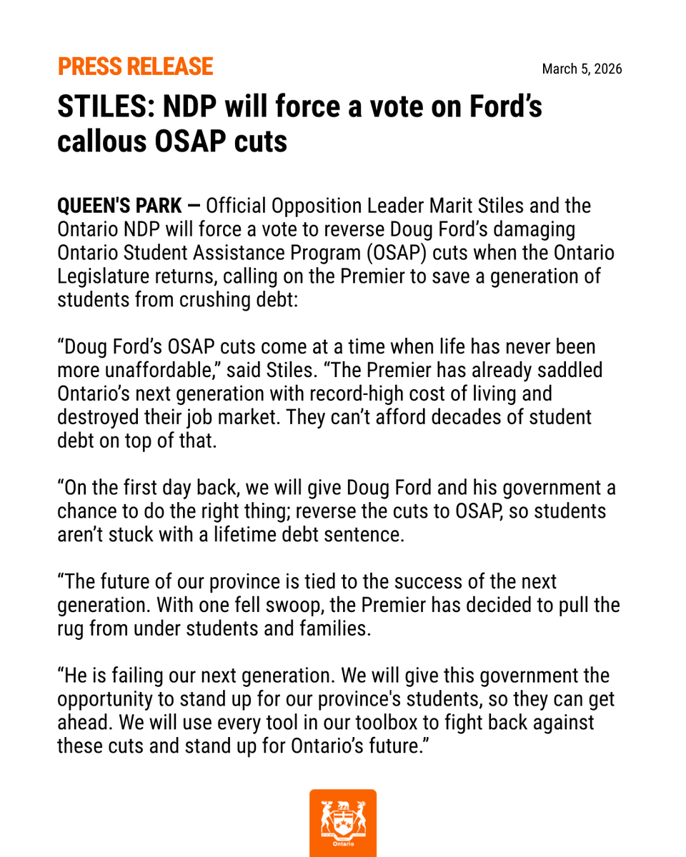 Ontario NDP tweet media