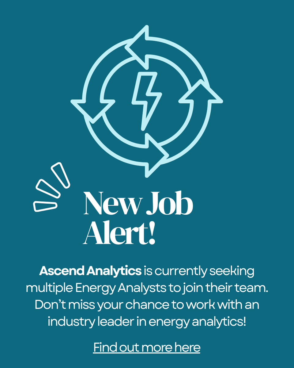 TTUrenewable's tweet image. New Job Alert!

Ascend Analytics is currently seeking multiple Energy Analysts to join their team.
Don’t miss your chance to work with an industry leader in energy analytics!

Apply here: ascendanalytics.com/about-us/caree…

#JobOpportunities #JobAlert #RenewableEnergy #CareerGrowth