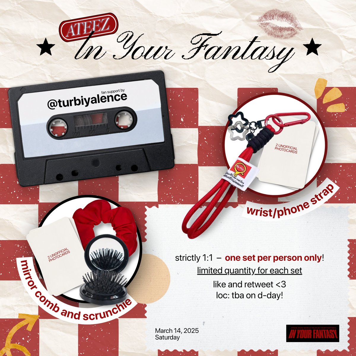 ⋆.˚ ateez in your fantasy in manila ⋆˚࿔
fan support by <a href="/turbiyalence/">biya saw ateez!</a>!
 
★ like &amp; rt — follow not required but is appreciated!
★ open for trades (dm me!)
★ 1:1 only (limited qty)

🏷️atz iyf mnl freebies

#InYourFantasy_MNL #ATEEZinManila #ATEEZINYOURFANTASY #ATEEZ #에이티즈