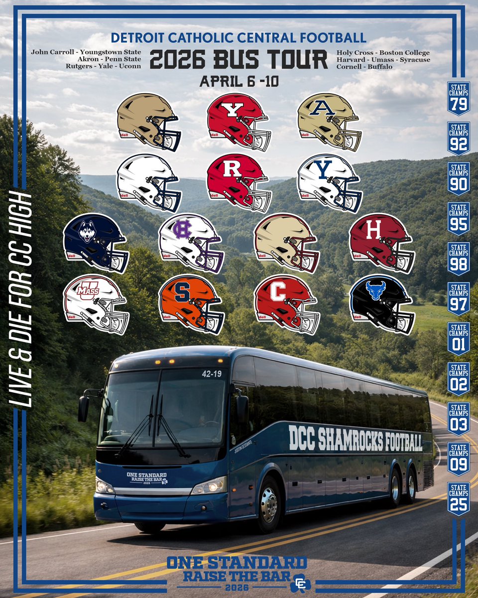 DCCfootball's tweet photo. COLLEGE SHOWCASE - COLLEGE BUS TOUR - COLLEGE RECRUITING! ALL WE NEED IS RIGHT HERE. #WEARECC https://t.co/qW9NMWtD8P