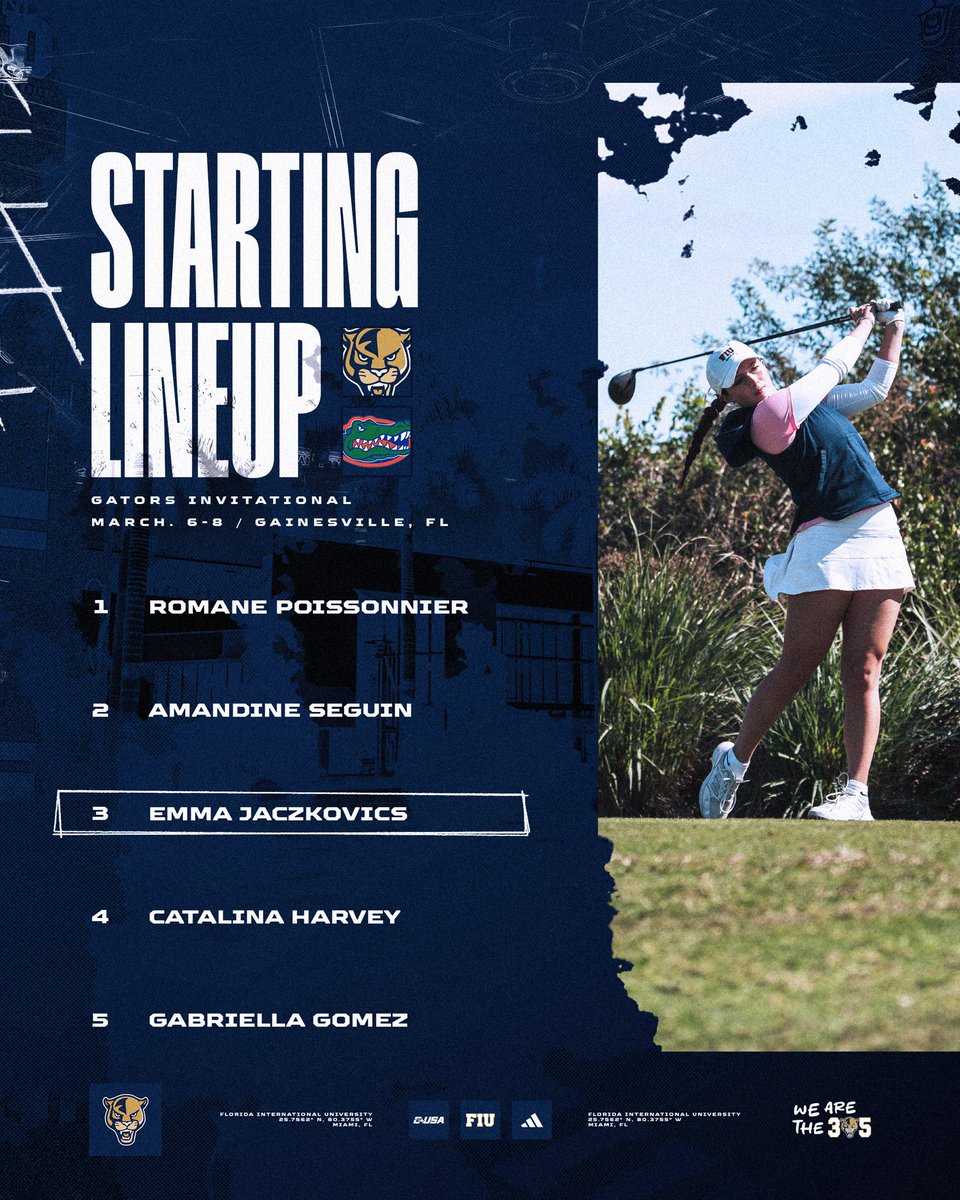 Lineup at the Gators Invite 🙌