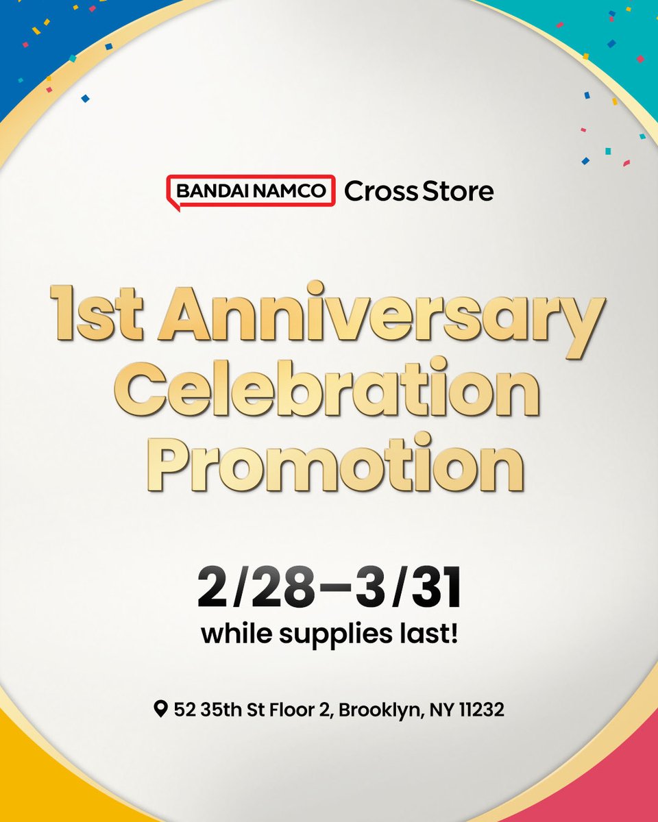 TamaPalace's tweet image. Brooklyn Bandai Namco Cross Store 1st Anniversary Celebration Promotion

@bncrosstore_us 

tamapalace.tumblr.com/post/810275612…

#tamapalace #tamagotchi #tmgc #tamatag #virtualpet #bandai #bandainamcocross #brooklyn
