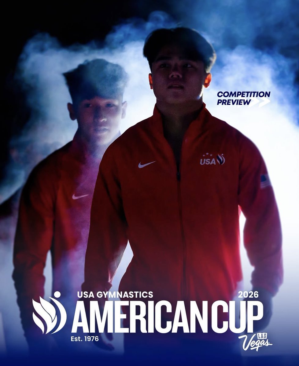 Save_Men_Gym's tweet photo. Everything you need to know for the American Cup courtesy of @usagym. How to watch, format, and teams. 

#americancup #gymnastics #mensgymnastics #gymnast #usagymnastics #savemensgymnastics https://t.co/ZbE3OP16TP