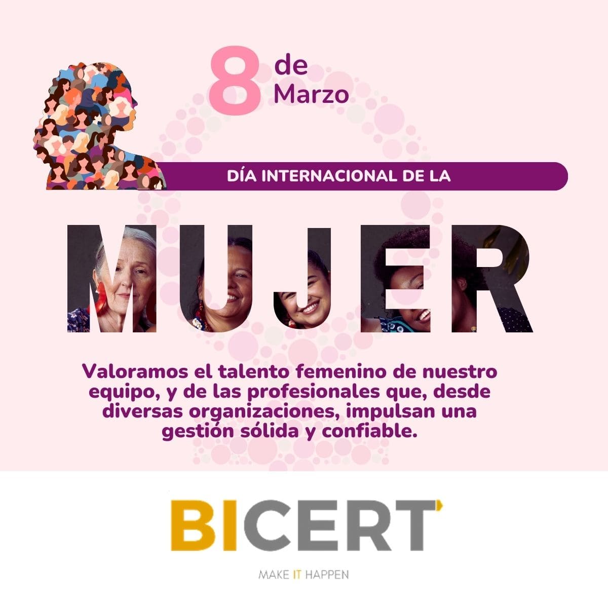 BICERT_MX's tweet photo. En el Día Internacional de la Mujer, reconocemos la contribución de las mujeres que impulsan la excelencia en las organizaciones. Su liderazgo y compromiso fortalecen sistemas de gestión más sólidos y responsables.

#DíaInternacionalDeLaMujer #Liderazgo #BICERT https://t.co/TwviX16EYq