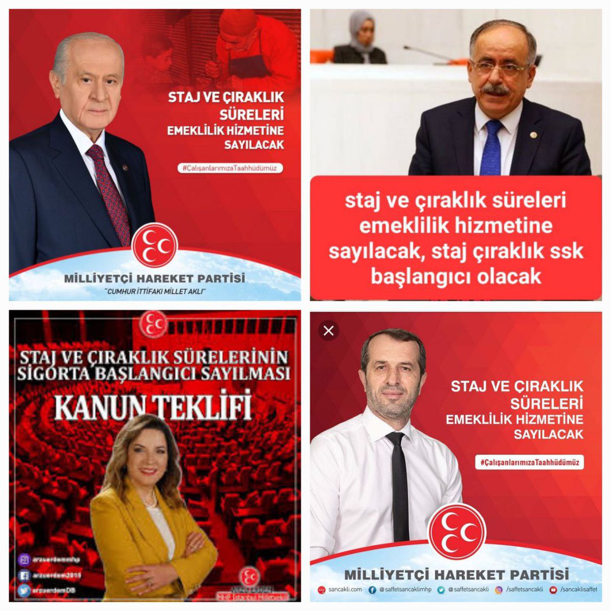 💫Çalışma var Hakkıda olsun
💫Raporu var  kabul olsun 
💫3308 i 200milyarĺik önerisiyle 
💫 Çözmekte Sizlere Nasip Olsun 💫
<a href="/RTErdogan/">Recep Tayyip Erdoğan</a> 
<a href="/Onuronal_/">Onur Önal</a>
<a href="/isikhanvedat/">Prof. Dr. Vedat Işıkhan</a> 
<a href="/_cevdetyilmaz/">Cevdet Yılmaz</a> 
<a href="/dbdevletbahceli/">Devlet Bahçeli</a>
<a href="/MuratCahidCINGI/">Dr.Murat Cahid CINGI</a>
Tam Sigortayla
#MesleklerYaşasın
#StajyerÇırakGüvendeOlsun