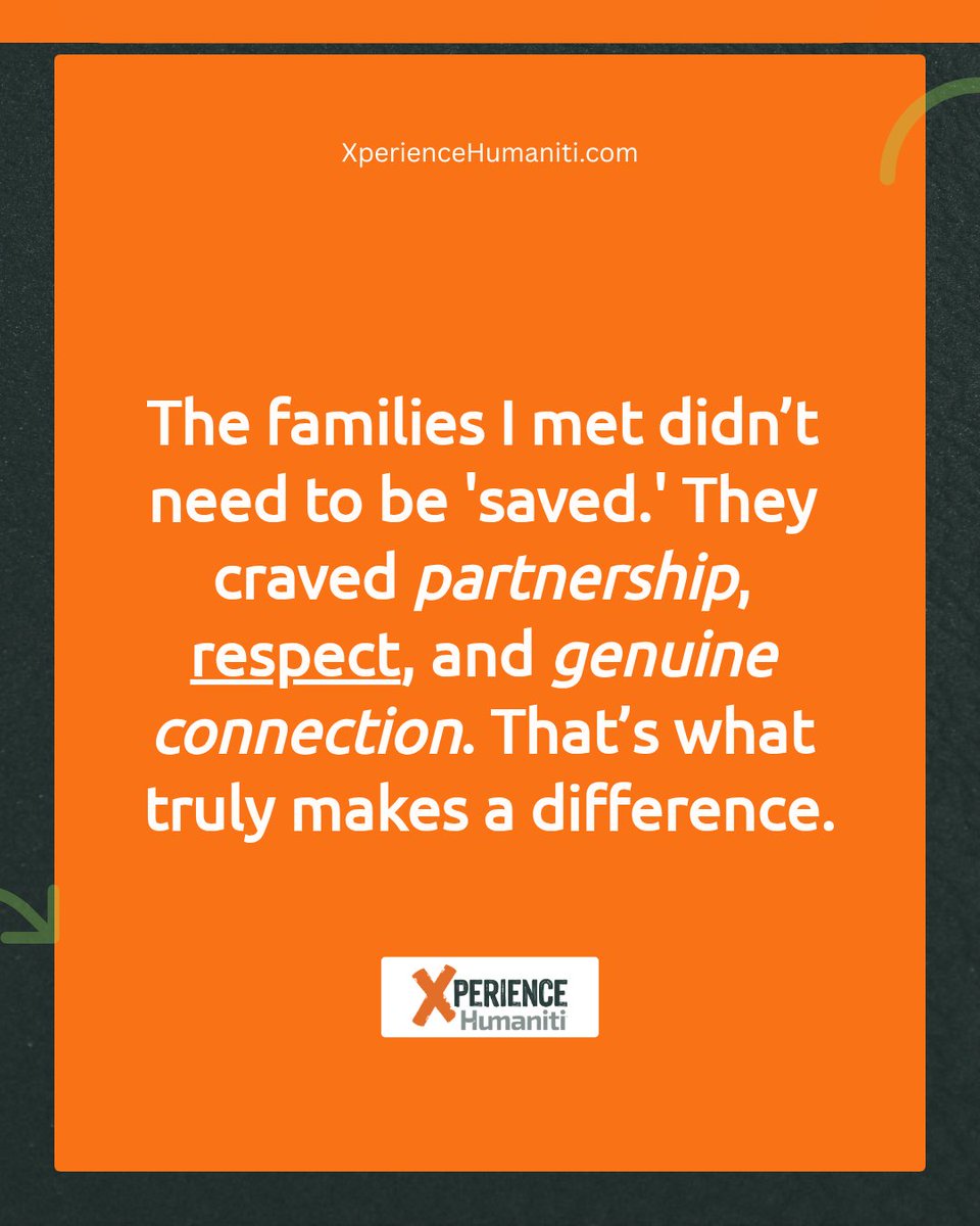 VadenEarle's tweet photo. The biggest lesson from my humanitarian trips?

The people I went to serve taught me more than I could ever teach them.

That's the power of real partnership. You don't go to save anyone—you go to connect, learn, and be transformed. https://t.co/vwYBD8Cbm1