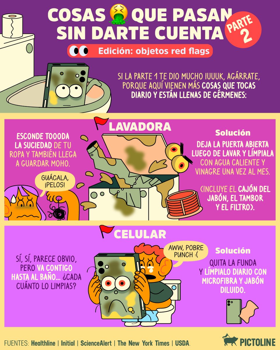 pictoline's tweet photo. Porque ustedes lo pidieron, más razones para limpiar hoy mismo 💀
#higiene #limpieza #bacterias #germenes #suciedad #eww #salud #pictoline https://t.co/DboYldoUvh