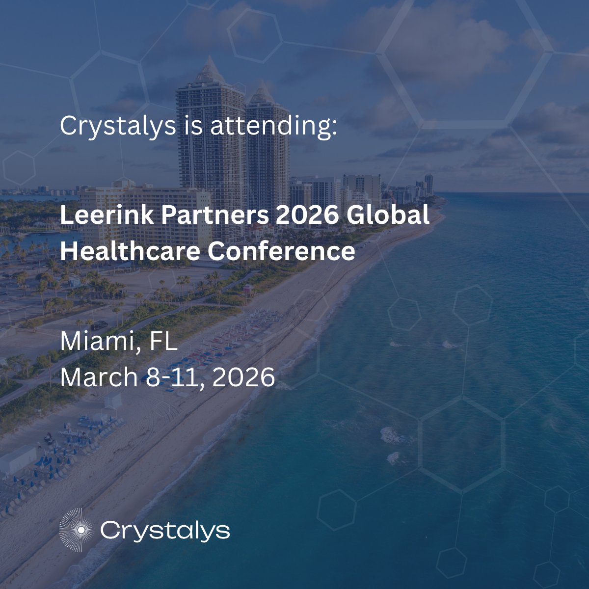 Crystalys_Tx's tweet photo. Crystalys will be in Miami for the Leerink Partners 2026 Global Healthcare Conference next week, engaging with members of the biotech community to share updates on our mission to deliver new therapeutic options for patients living with #gout. For more:
https://t.co/T0CSv9qw5R https://t.co/yYzTjJGDTK