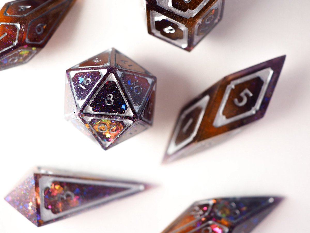 merlinsdices's tweet photo. Take a look at some of our new arrivals!😍 #dnd #dice #dicemaker #handmadedice https://t.co/4DNrpVyPym