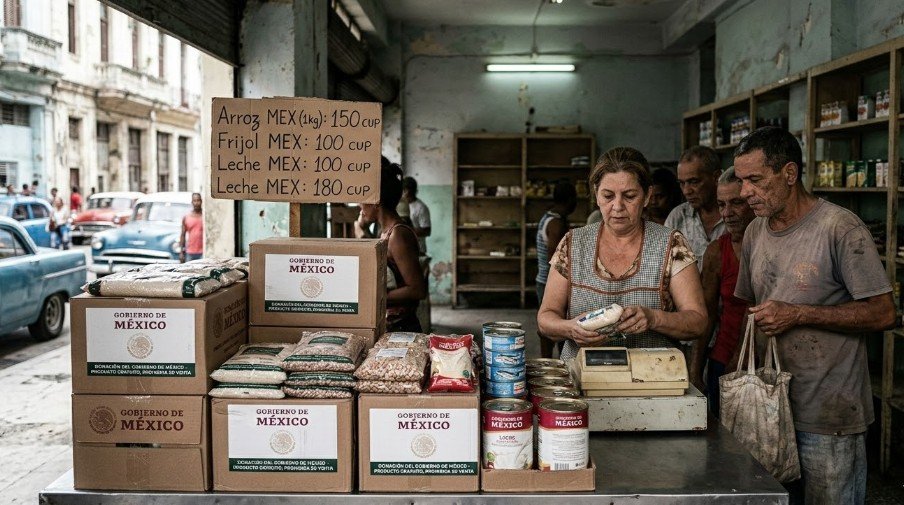 Así las cosas, los comunistas en otro país. 
Escándalo en La Habana: venden ayuda mexicana donada como si fuera mercancía.
Fuente: Azteca Noticias.
