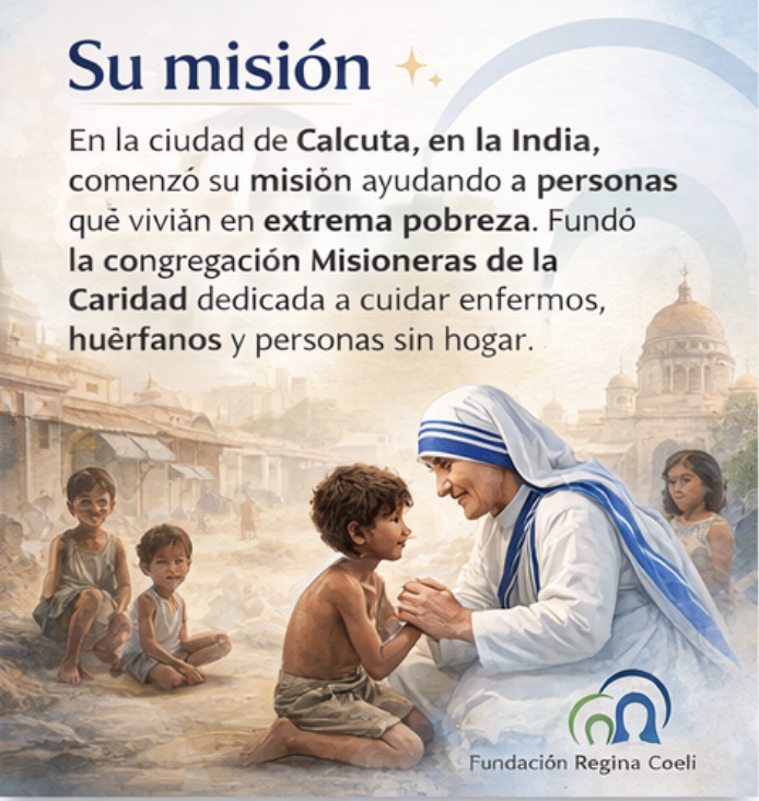 F_ReginaCoeli's tweet photo. ✨ Santa Teresa de Calcuta
Una vida entregada al Amor y al servicio de los más necesitados. 

Su mensaje sigue vivo hoy
“No todos podemos hacer grandes cosas, pero sí cosas pequeñas con gran amor.” https://t.co/aXVF60XqPe