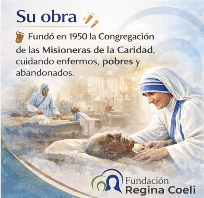 F_ReginaCoeli's tweet photo. ✨ Santa Teresa de Calcuta
Una vida entregada al Amor y al servicio de los más necesitados. 

Su mensaje sigue vivo hoy
“No todos podemos hacer grandes cosas, pero sí cosas pequeñas con gran amor.” https://t.co/aXVF60XqPe
