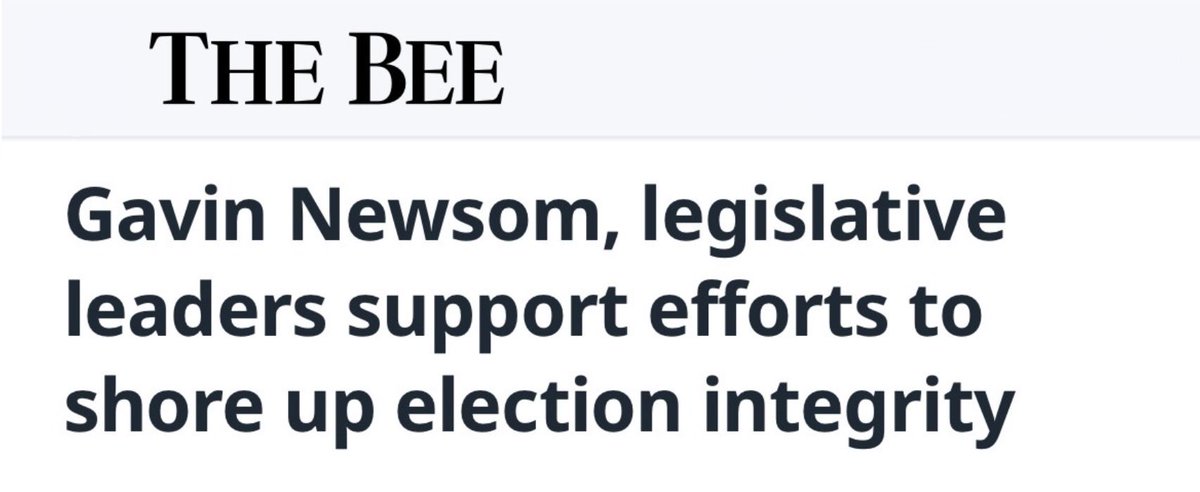 >>@CAGovernor Gavin Newsom:

“As President Trump escalates his politically motivated assault on California’s safe and secure elections, we will not stand by while he sows distrust and seeks to undermine the fundamental right to vote. Californians have defended this right since