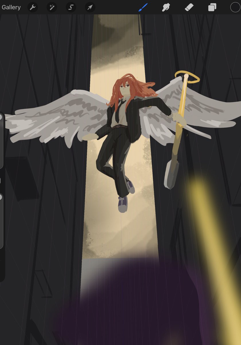 天使の悪魔 WIP #イラスト #チェンソーマン