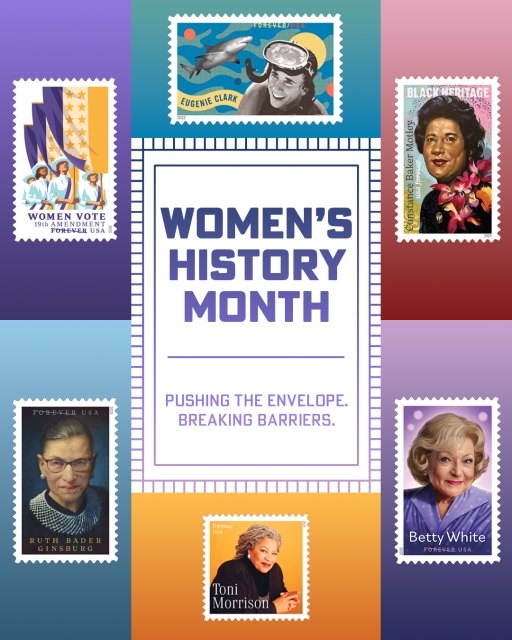 #WomensHistoryMonth #Stamps #USPS Our world has been shaped by countless trailblazing women who broke barriers. This Women's History Month, we celebrate their contributions and the countless other women who inspire us. . . . #USPSEmployee bit.ly/3OSQr8b