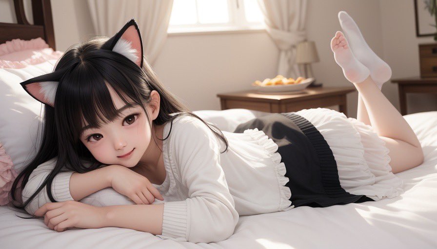 kokutou0522 にゃんこ♡もーにんぐ♪(๑ᴖ◡ᴖ๑)♪ #AIイラスト