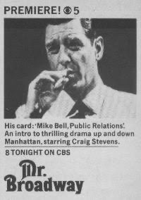 FrankMalfitano's tweet photo. FORGOTTEN TV SHOWS: MR BROADWAY, 1964 CBS #MrBroadway #tvshow #CraigStevens #pressagent #NYC #drama #CBS #famousgueststars #HoraceMcMahon #DavidSusskind #GarsonKanin #DaveBrubeck #TuesdayWeld #LizaMinnelli #LaurenBacall #1960s #forgottentvshows https://t.co/bzFtDuYeWu