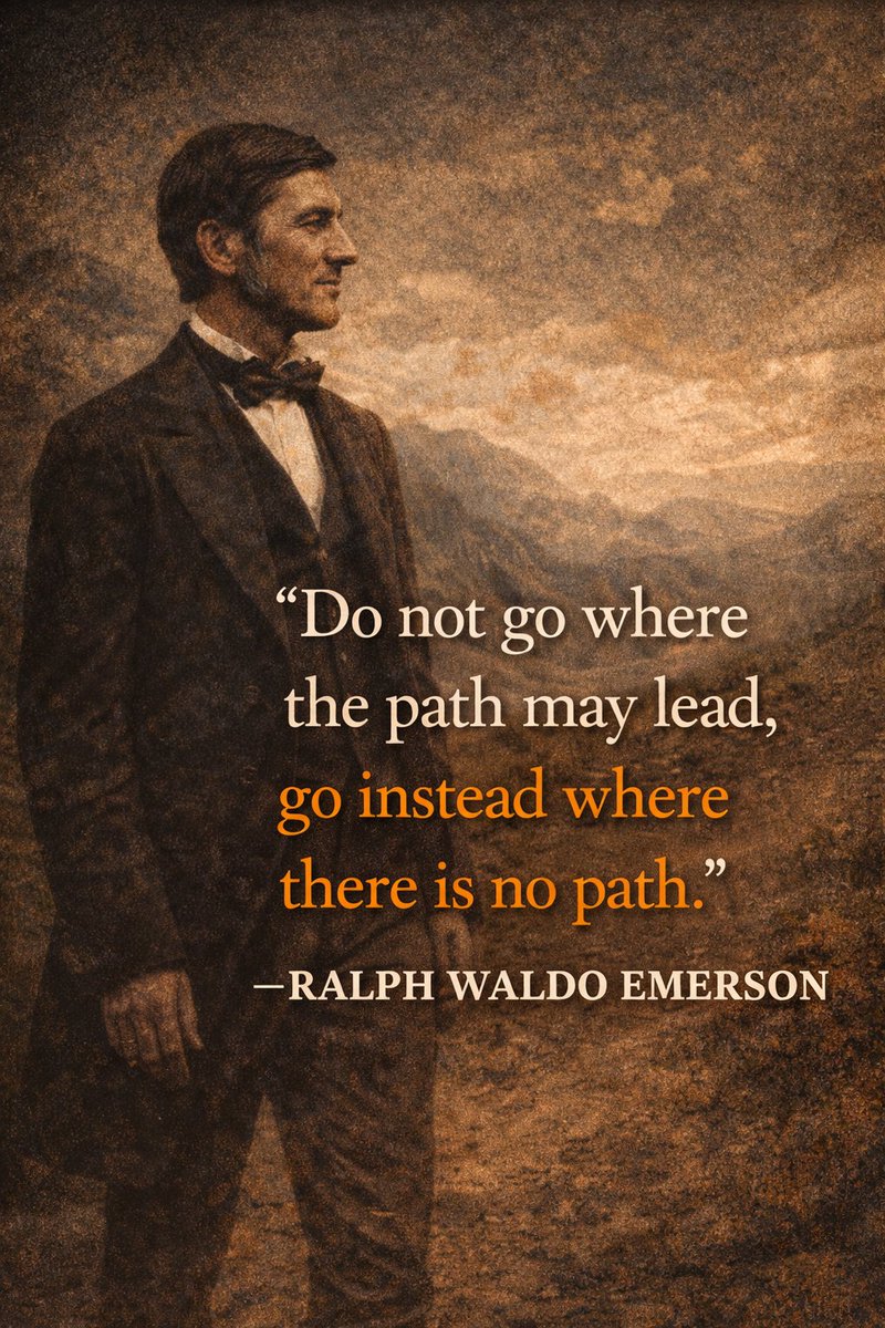 “Do not go where the path may lead, go instead where there is no path.”

Ralph Waldo Emerson

Leadership requires courage to innovate. Greatness emerges when you create opportunities instead of waiting for directions