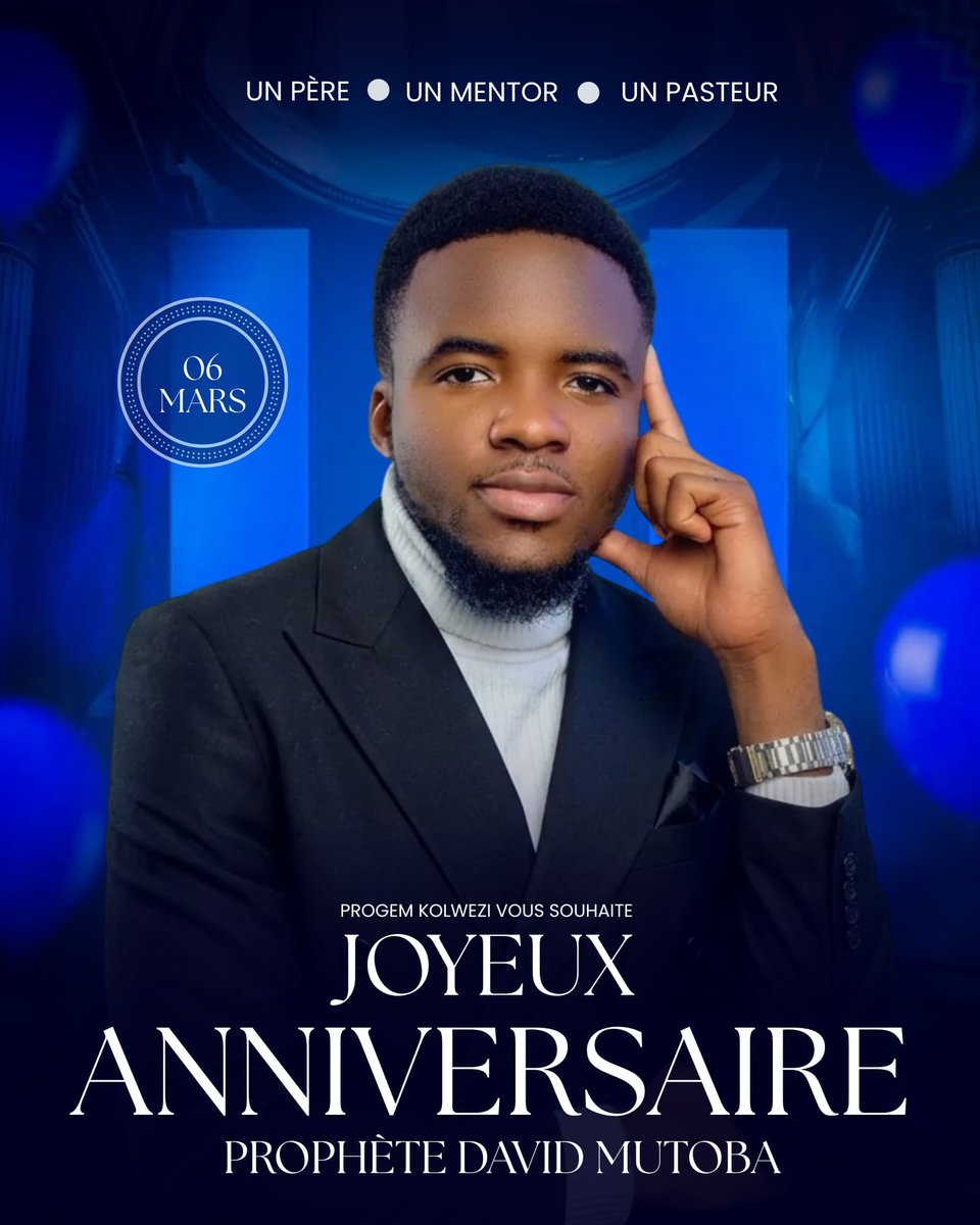 MutobaDavid's tweet photo. 🎉 HAPPY BIRTHDAY TO YOU, DADDY ! 🎉

Aujourd’hui, nous célébrons et honorons un homme de Dieu hors du commun : notre père de la maison, notre guide spirituel, notre couverture solide, l’indestructible, le général et mentor.
Joyeux anniversaire à vous🎂❤️ https://t.co/NgmOIXObkU