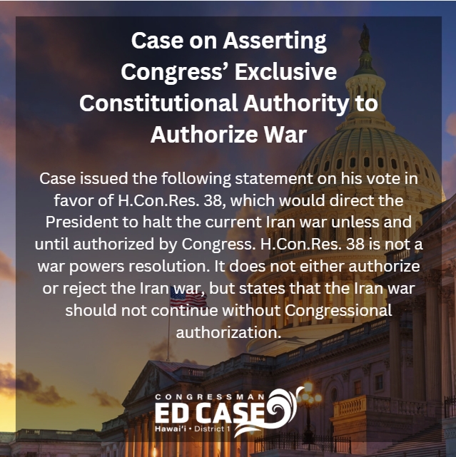 Rep. Ed Case tweet media