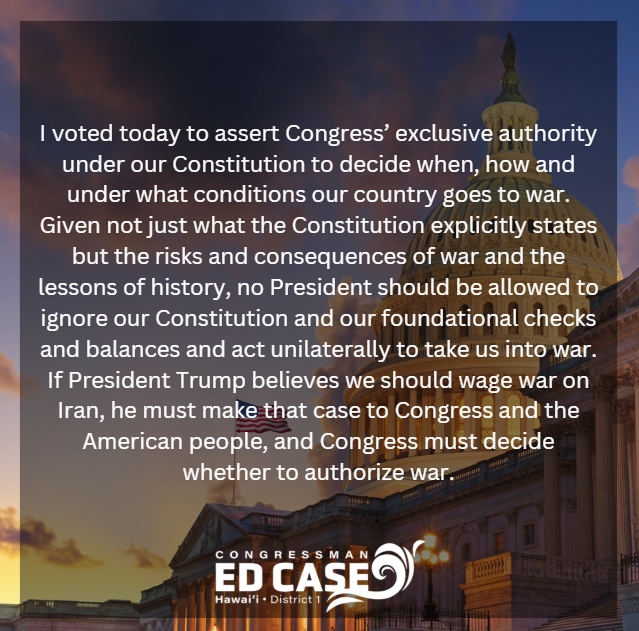 Rep. Ed Case tweet media