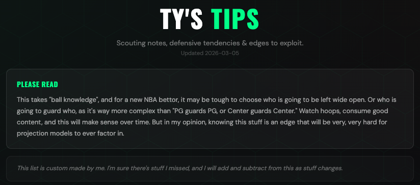 🚨Introducing "Ty's Tips" Alright, this is probably the last one for the ...