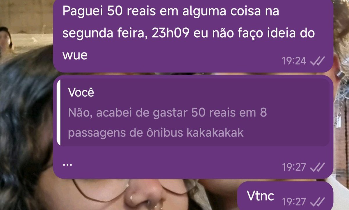Vey, vtnc, tentei descobrir quem roubou 50 reais da minha conta e descobri que foi eu mesma, com o BHBUS
